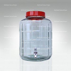 Бутыль (банка) стеклянный GL-70/18 л с краником оптом и по оптовым ценам в Краснодаре
