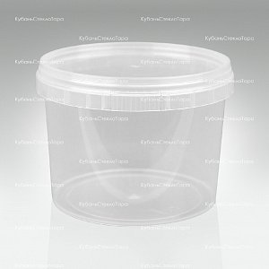 Ведро 0,55л прозрачное с крышкой пластик оптом и по оптовым ценам в Краснодаре