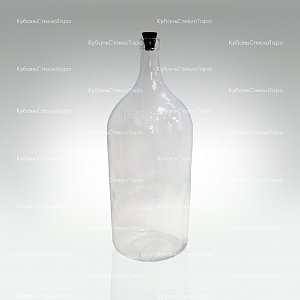 Бутыль 3,075 л "Четверть" стеклянный с пробкой оптом и по оптовым ценам в Краснодаре