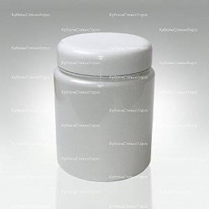 Банка 1 л (100) пластик белая с крышкой (Б-Б-1000) оптом и по оптовым ценам в Краснодаре